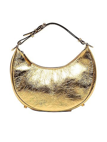 Fendi Small Metallic Leather Fendigraphy Hobo (view 1)