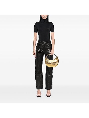 Fendi Small Metallic Leather Fendigraphy Hobo (view 2)