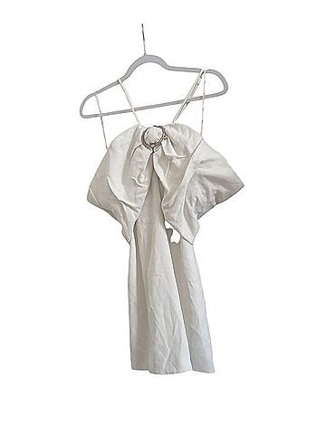 Elliatt White Off-Shoulder Mini Dress with Front Ring Cocktail Dress (view 2)