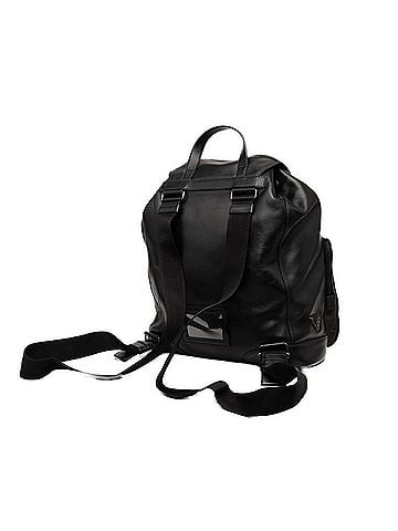 Prada Prada Triangle Logo Plate Backpack Daypack 2VZ067 Black Leather Women's PRADA (view 2)