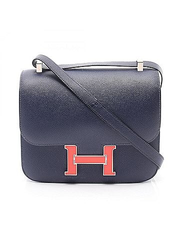 Hermès Hermes Constance 3 24 Blue Saphir Combination Hardware Shoulder Bag Handbag Veau Epsom Leather Women's Navy (view 1)