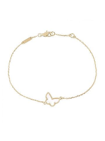 Van Cleef & Arpels Van Cleef & Arpels Sweet Papillon Mother of Pearl Bracelet, 18K (Yellow Gold), Pearl, Women's, Gold/White Tones, VCARF69000 (view 1)