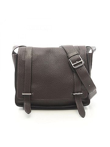 Hermès Hermes Steve Caporal 27 Shoulder Bag/Handbag, Taurillon Clemence Leather, Men's, Brown/Blue Tones (view 1)