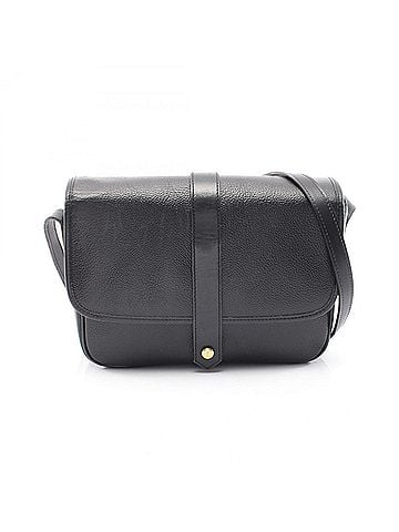 Yves Saint Laurent Yves Saint Laurent logo shoulder bag/handbag, leather, women's, black. (view 1)