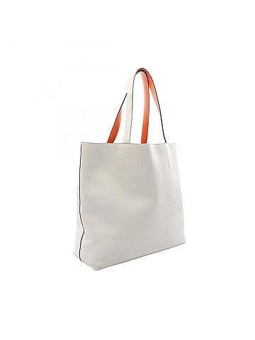 Hermès Hermes Double Sens 45 Pearl Grey Tote Bag Handbag Taurillon Clemence Leather Women's Orange (view 2)