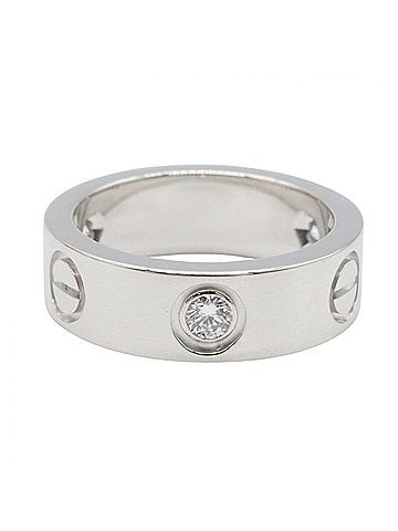 Cartier Cartier Love Ring 3PD - 18K White Gold (18KWG) Diamond for Women Silver/Clear Tone (view 2)