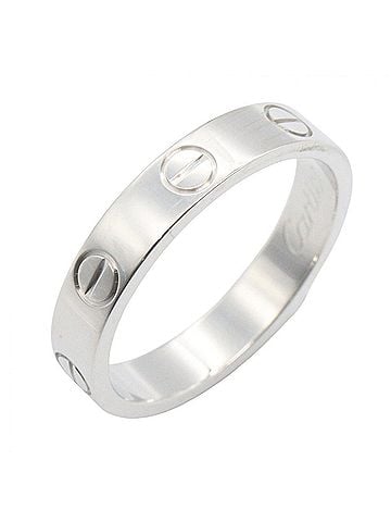 Cartier Cartier Mini Love Ring, 18K White Gold (18KWG), Silver Tone, B4085100 (Men's/Women's) (view 1)