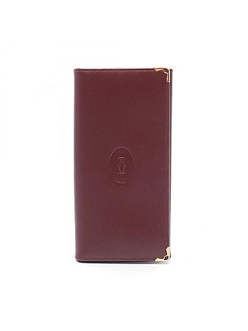 Cartier Cartier Must Line Bi-fold Long Wallet, Leather, Women's, Bordeaux (view 1)