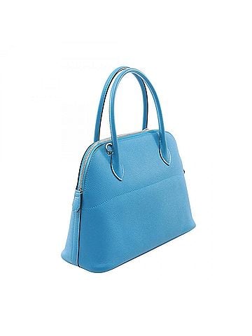 Hermès Hermes Bolide 27 Blue Zanzibar 2-way handbag, made of Veau Epsom leather, for women, blue tones. (view 2)