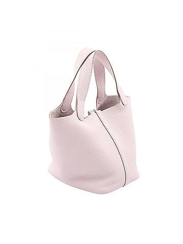 Hermès Hermes Picotin Lock PM Mauve Pale Handbag, Taurillon Clemence Leather, Women's, Pink (view 2)