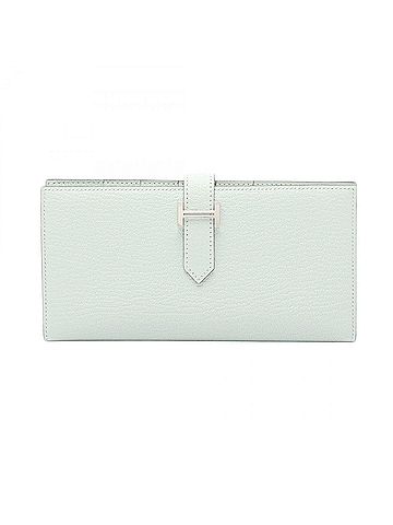 Hermès Hermes Bearn Soufflé Bi-fold Long Wallet, Leather, Chevre Women's, Green (view 1)