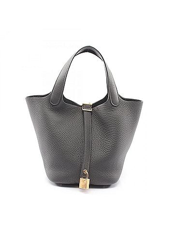 Hermès Hermes Picotin Lock PM Vert Mangrove Handbag, Taurillon Clemence Leather, Women's, Green (view 1)