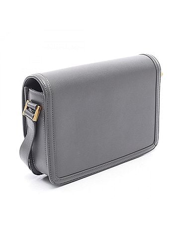 Yves Saint Laurent Yves Saint Laurent Saint Laurent Paris Solferino Shoulder Bag/Handbag, Leather, Women's, Gray, 634305 (view 2)