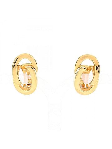 Gucci Gucci earrings, gold-plated jewelry, women's, gold tone. (view 1)