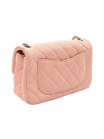 Chanel Chanel Mini Matelassé 20 Shoulder Bag/Handbag, Lambskin Leather, Women's, Pink, A69900 (view 2)