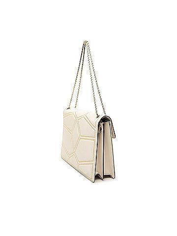 Bvlgari BVLGARI Serpenti Forever Studded Chain Shoulder Bag, White Leather, Onyx, Women's (view 2)