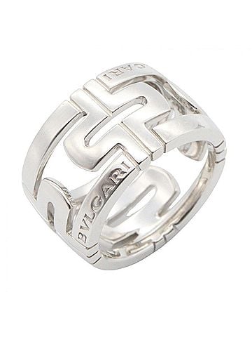 Bvlgari Bulgari BVLGARI Parentesi Ring, Jewelry, 18KWG (White Gold), Women's, Silver Tone (view 1)