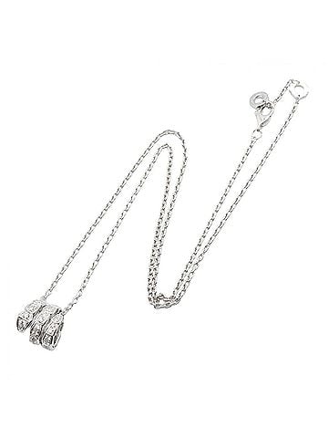 Bvlgari Bulgari BVLGARI Serpenti Viper Diamond Necklace, 18K White Gold (18KWG), Diamond, Women's, Silver Tone, Clear 357796 (view 2)