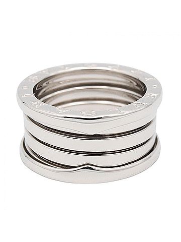 Bvlgari Bulgari BVLGARI B-zero1 Ring, 4-band ring, jewelry, 18KWG (white gold), men's and women's, silver-toned. (view 2)