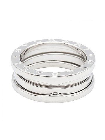 Bvlgari Bvlgari Bulgari B-zero1 ring, 18K white gold (18KWG), men's and women's, silver-toned. (view 2)