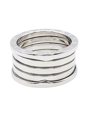 Bvlgari Bvlgari Bulgari B-zero1 Ring, 4-band ring, 18K White Gold (18KWG), Silver-tone, for Men and Women, Item Number 346594 (view 2)