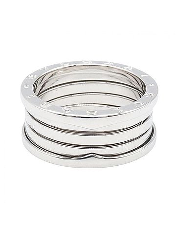 Bvlgari Bvlgari Bulgari B-zero1 Ring, 4-band ring, 18KWG (white gold), men's and women's, silver-toned. (view 2)
