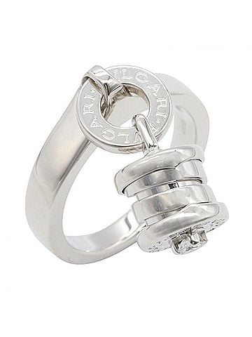 Bvlgari BVLGARI B-zero1 Element Ring - 18KWG (White Gold) Diamond for Women Silver/Clear Tone (view 1)