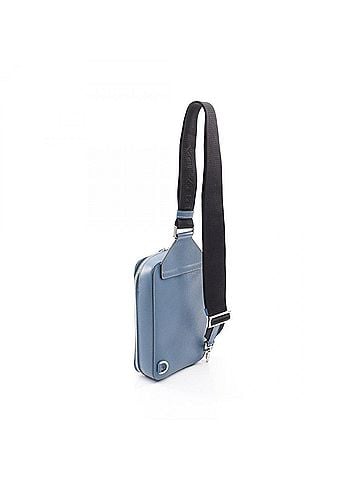 Prada Prada PRADA Brick Waist Bag Body Handbag Saffiano Leather Men's Women's Blue 2VZ106 (view 2)