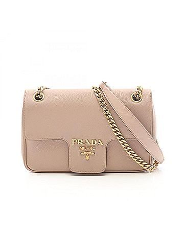 Prada Prada Flap Shoulder Bag Handbag Saffiano Leather Women's Pink (view 1)