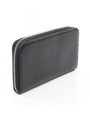 Prada Prada PRADA CERVO ANTIC MET Round Long Wallet, Leather, Women's, Black, 1M0506 (view 2)