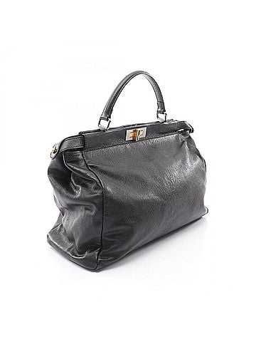 Fendi Fendi Peekaboo Large 2-Way Handbag, Leather, Women's, Black (8BN210) (view 2)