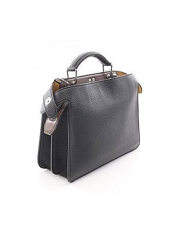 Fendi Fendi Peekaboo ISeeU Small 2-Way Handbag, Leather, Women's, Black, 7VA530AFC3F1EGZ (view 2)