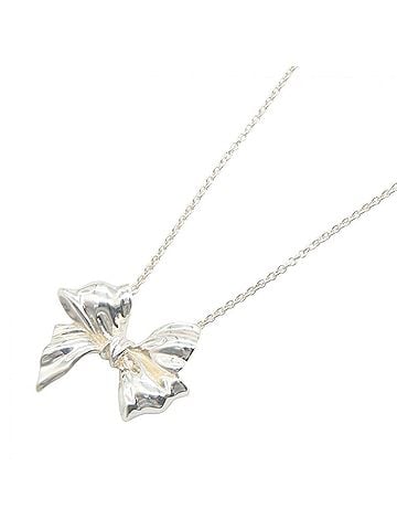 Tiffany & Co. Tiffany & Co. Ribbon Necklace, Sterling Silver 925, Women's Jewelry, Tone (view 1)