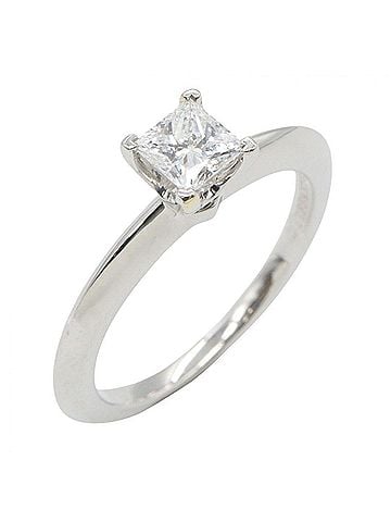 Tiffany & Co. Tiffany & Co. Square Princess Diamond Ring - Platinum (Pt950) Women's Silver/Clear Tone (view 1)