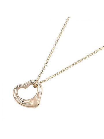 Tiffany & Co. Tiffany & Co. Open Heart Necklace Mini Jewelry 18KPG (Pink Gold) Women's Gold Tone 60018442 (view 1)
