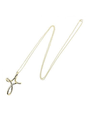 Tiffany & Co. Tiffany & Co. Open Cross Necklace, 18K (Yellow Gold), Women's Jewelry, Gold Tone (view 2)