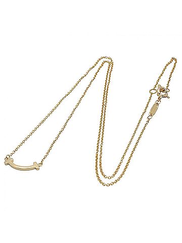 Tiffany & Co. Tiffany & Co. T Smile Mini Necklace, 18K (Yellow Gold), Gold Tone, for Men and Women (view 2)