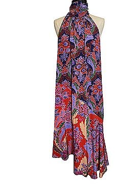 Anthropologie Victoria Poveda Silk Halter Midi Cocktail Dress (view 1)