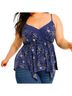 Torrid Floral Blue Sleeveless Top Size 0X - photo 1