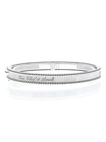 Van Cleef & Arpels Van Cleef & Arpels Perle Signature Bracelet White Gold (18K) No Stone Bangle Silver (view 1)