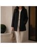 J.Crew 100% Wool Solid Black Coat Size 8 - photo 4