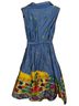 ModCloth Floral Graphic Green Blue Casual Dress Size M - photo 2