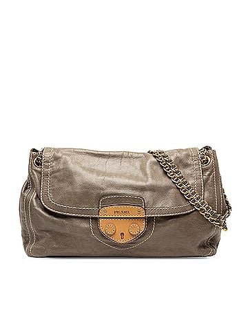 Prada Vitello Shine Push Lock Flap Shoulder Bag (view 1)