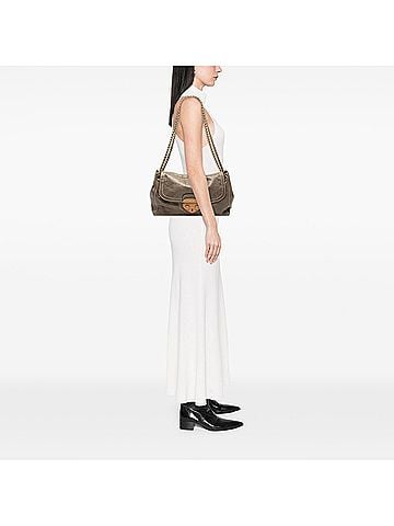 Prada Vitello Shine Push Lock Flap Shoulder Bag (view 2)