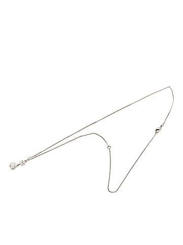 Chanel Chanel Coco Mark Ball Motif Necklace B11P Silver Metal Rhinestone Women's CHANEL (view 2)