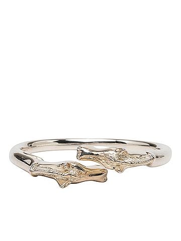 Hermès Hermes Cheval Horse Bangle, Silver Metal, Women's (view 1)