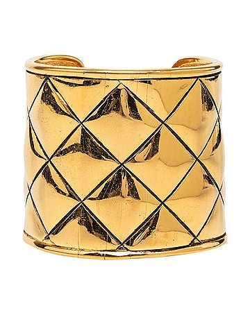 Chanel Chanel Coco Mark Matelassé Bangle Gold Plated Women's CHANEL (view 1)