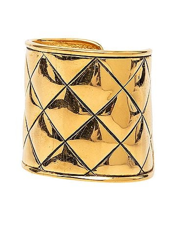 Chanel Chanel Coco Mark Matelassé Bangle Gold Plated Women's CHANEL (view 2)