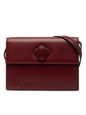 Cartier Cartier Crossbody Shoulder Bag, Wine Red/Bordeaux Leather, Women's. (view 1)