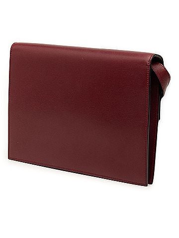 Cartier Cartier Crossbody Shoulder Bag, Wine Red/Bordeaux Leather, Women's. (view 2)